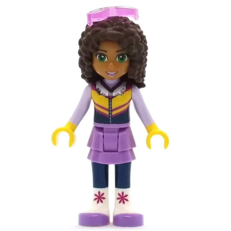 Andrea - Bright Light Orange Ski Vest, Medium… — minifigurine LEGO | Brick Broker