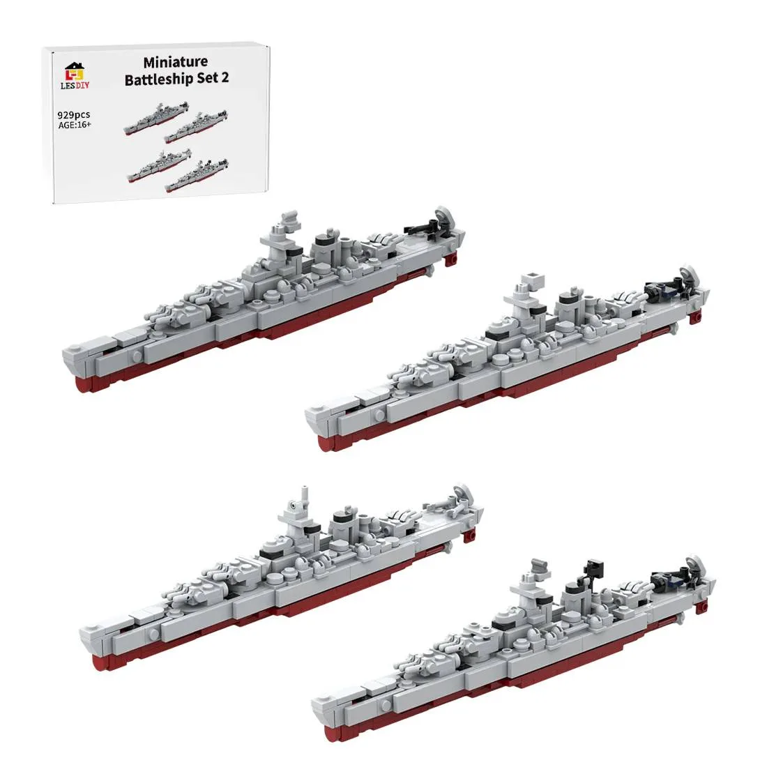 LesDiy Ensemble de mini navire de guerre armé 2 (LESDIY-3641124) - prix | Brick Broker
