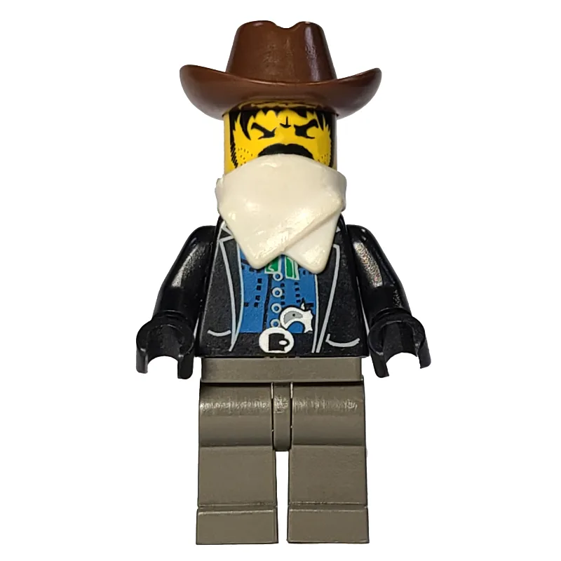 Bandit - Western, Black Jacket, White Handker… — minifigurine LEGO | Brick Broker