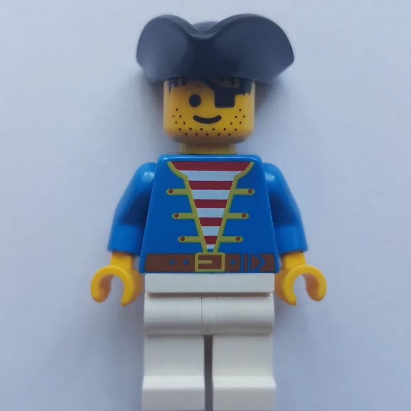 Pirate - Blue Torso, White Legs, Black Hat (3… — minifigurine LEGO | Brick Broker