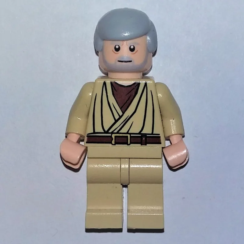 Obi-Wan Kenobi, Old, Tan Robes, Hair, White P… — minifigurine LEGO | Brick Broker