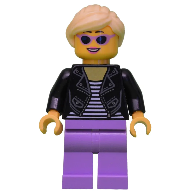 Black Torso, Medium Lavender Legs, Bright Lig… — minifigurine LEGO | Brick Broker