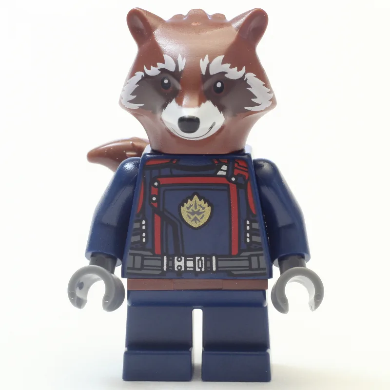 Rocket Raccoon, Dark Blue Outfit, Reddish Bro… — minifigurine LEGO | Brick Broker