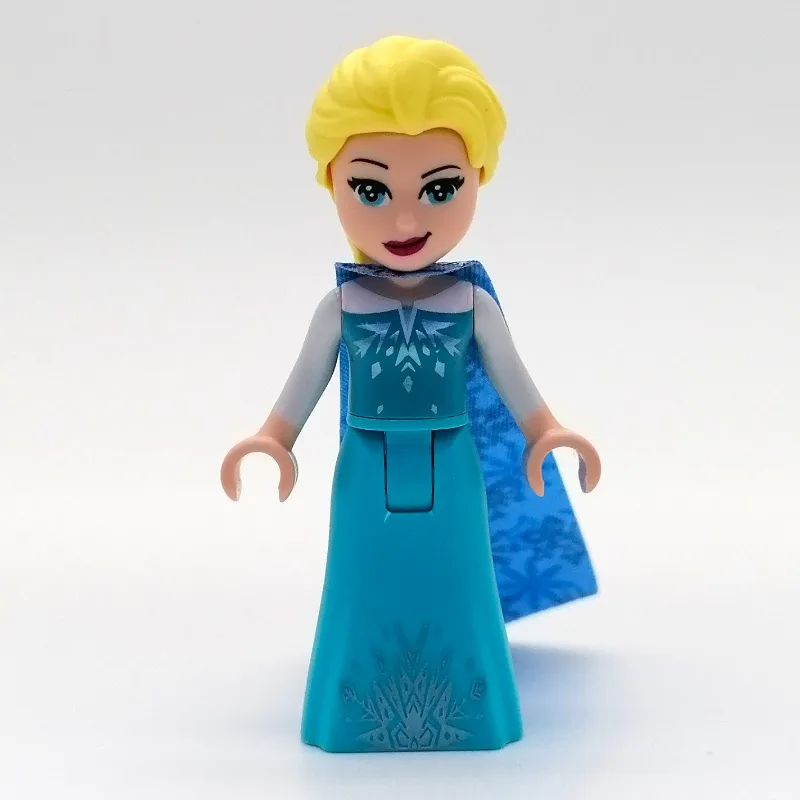 Elsa - Medium Azure Dress, Long Cape with Sno… — minifigurine LEGO | Brick Broker