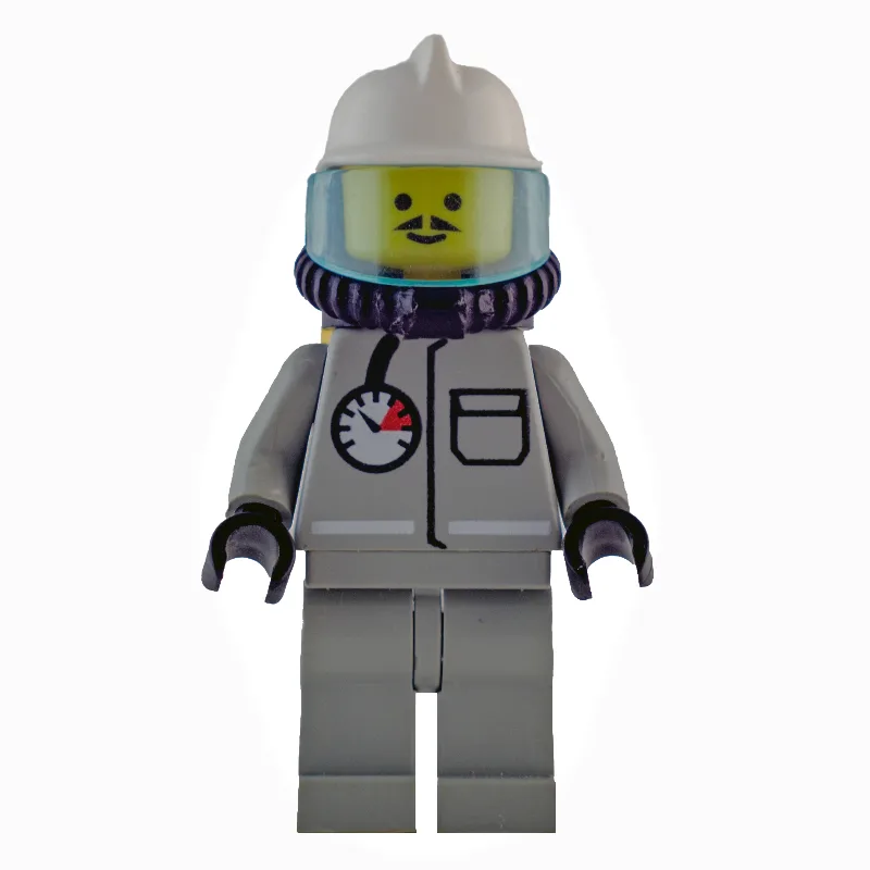 Fireman, Shirt with Gauge and Pocket, Light G… — minifigurine LEGO | Brick Broker
