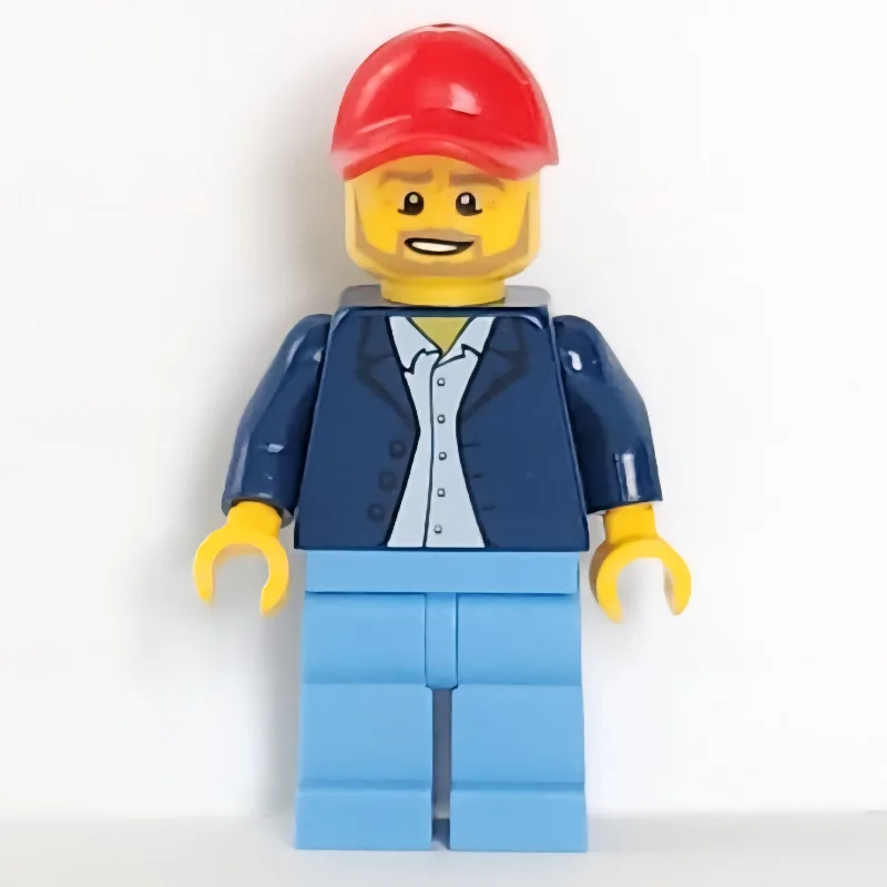 Race Official, Dark Blue Torso, Medium Blue L… — minifigurine LEGO | Brick Broker