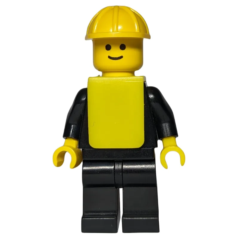 Man - Black Torso, Black Legs, Yellow Hat, Ye… — minifigurine LEGO | Brick Broker