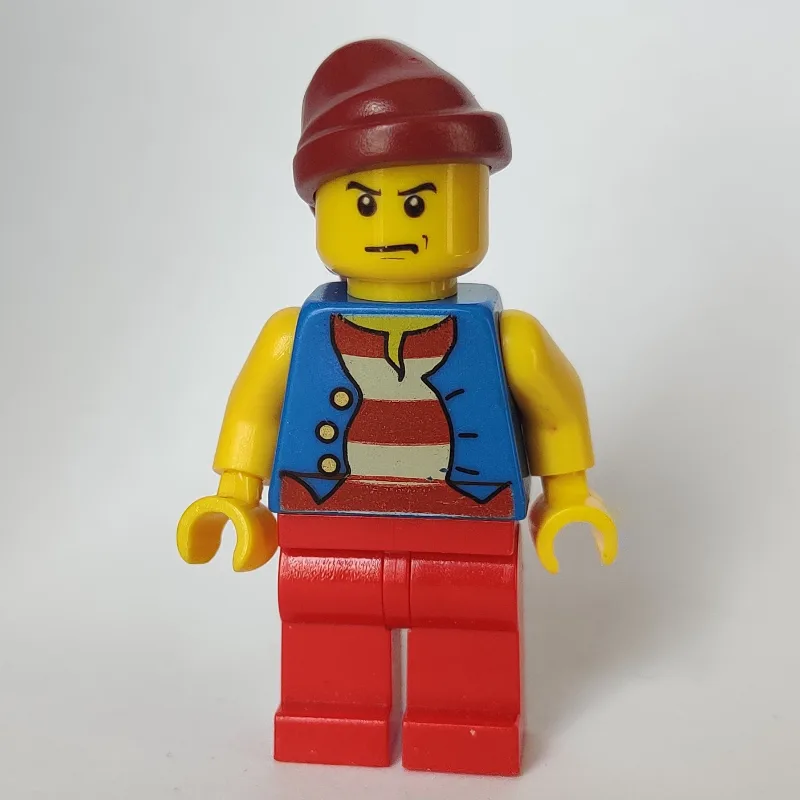 Pirate - Blue Vest, Red Legs, Dark Red Bandan… — minifigurine LEGO | Brick Broker