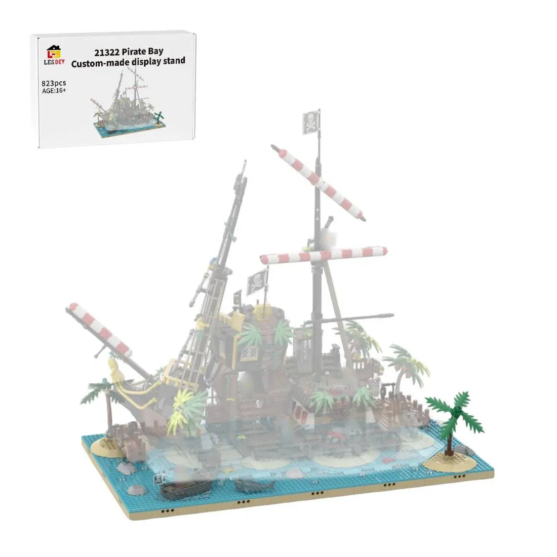 LesDiy Base de scène océanique de rivage pirate (LESDIY-3688236) - prix | Brick Broker