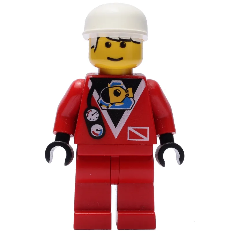 Marine Explorer, Red Wetsuit, White Cap, Prin… — minifigurine LEGO | Brick Broker