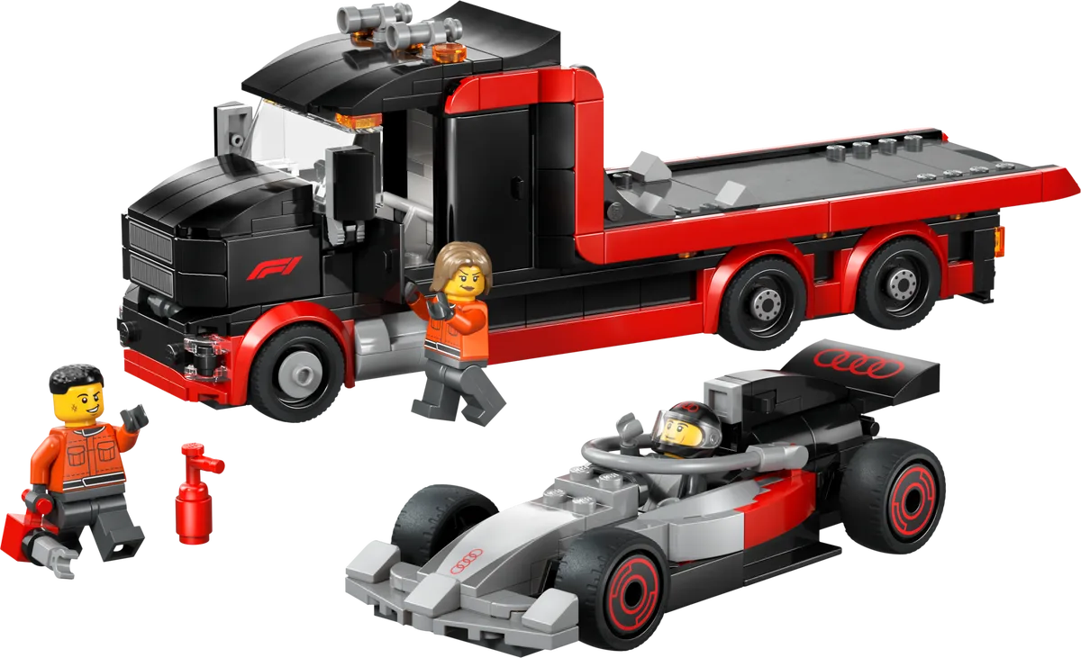 LEGO 60493 Camion d'exposition F1 avec voiture de course Audi F1 - prix | Brick Broker