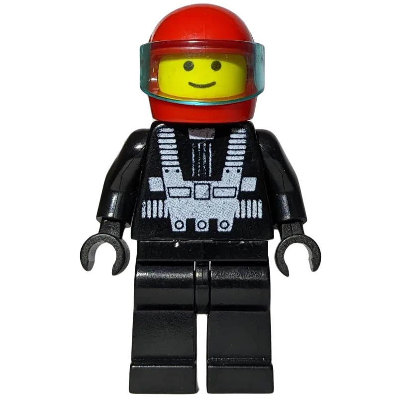 Racer, Blacktron Top, Red Helmet with Visor — minifigurine LEGO | Brick Broker