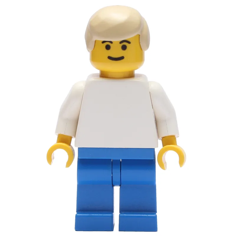 Soccer Player White Torso, Blue Legs, Tan Hair — minifigurine LEGO | Brick Broker