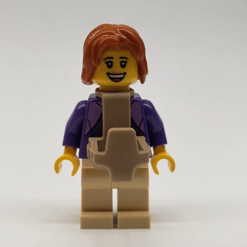 Dark Purple Torso, Tan Legs, Dark Orange Hair… — minifigurine LEGO | Brick Broker