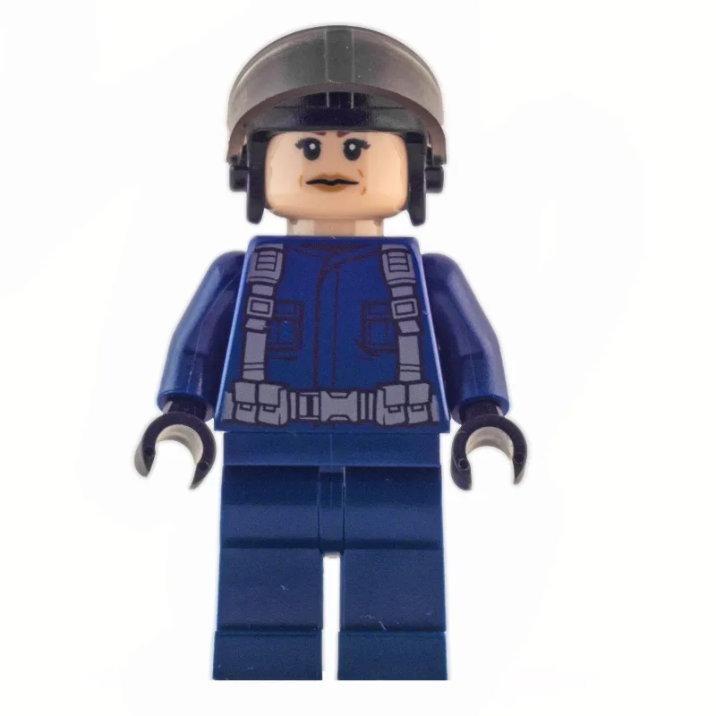 Guard in Helmet with Trans-Brown Visor, Female — minifigurine LEGO | Brick Broker