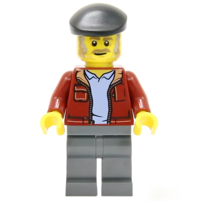 Dark Red Torso, Dark Bluish Gray Legs, Black… — minifigurine LEGO | Brick Broker