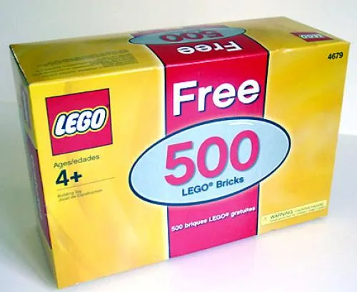 500 Briques LEGO Gratuites (Boîte bonus et son contenu uniquement) (4679b-2) - prix | Brick Broker