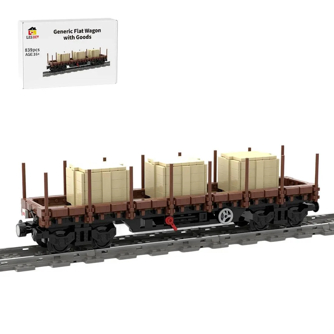 LesDiy Classic Flat Wagon with Goods (LESDIY-3748398) - prix | Brick Broker