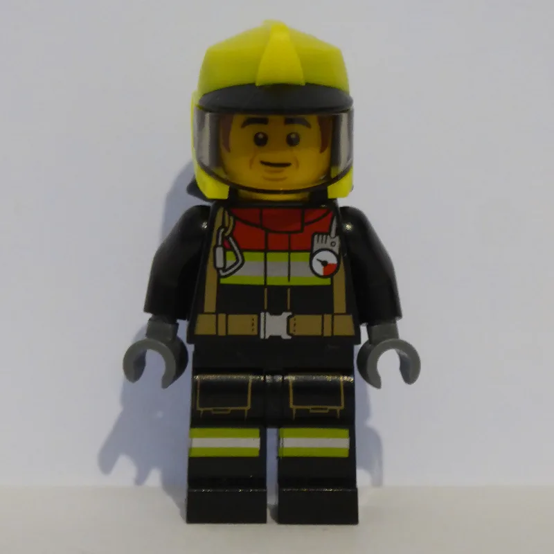 Bob, Black Firesuit, Vibrant Yellow Helmet — minifigurine LEGO | Brick Broker