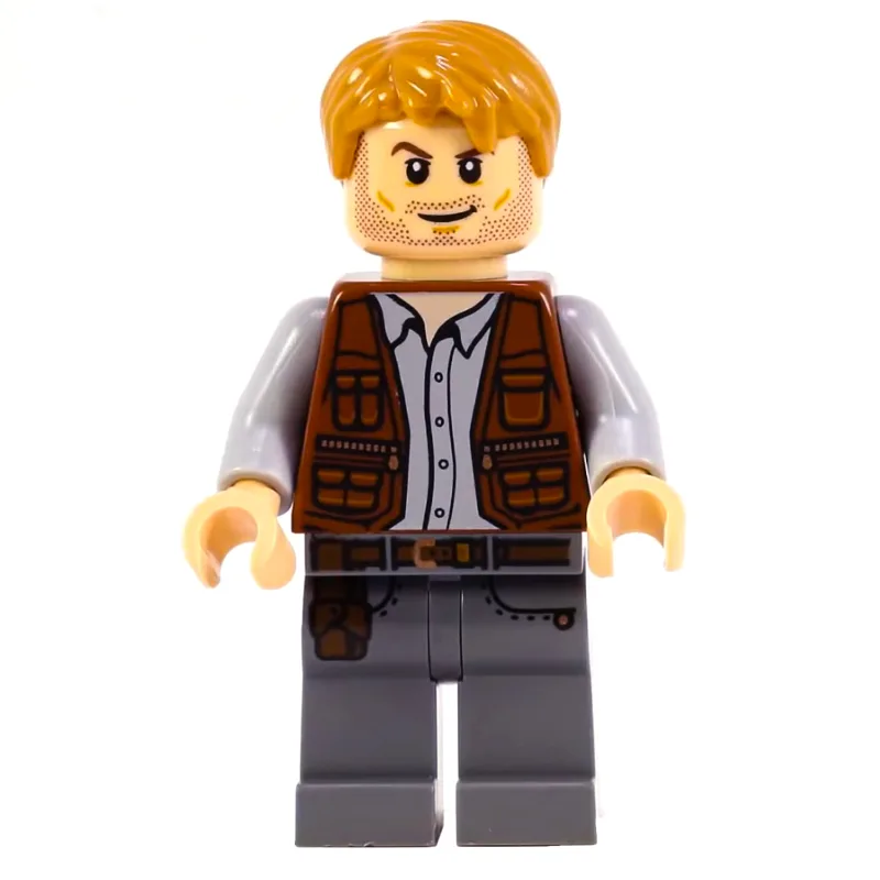 Owen Grady with Reddish Brown Vest, and Dark… — minifigurine LEGO | Brick Broker