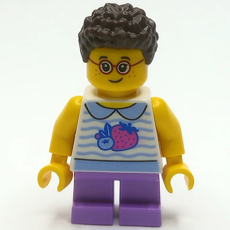 Kid - White Torso, Medium Lavender Legs, Dark… — minifigurine LEGO | Brick Broker