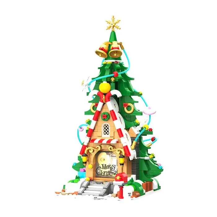 Jaki Boîte à musique rotative à la main de la cabane dans l'arbre des elfes de Noël (JAK-JK5128) - prix | Brick Broker