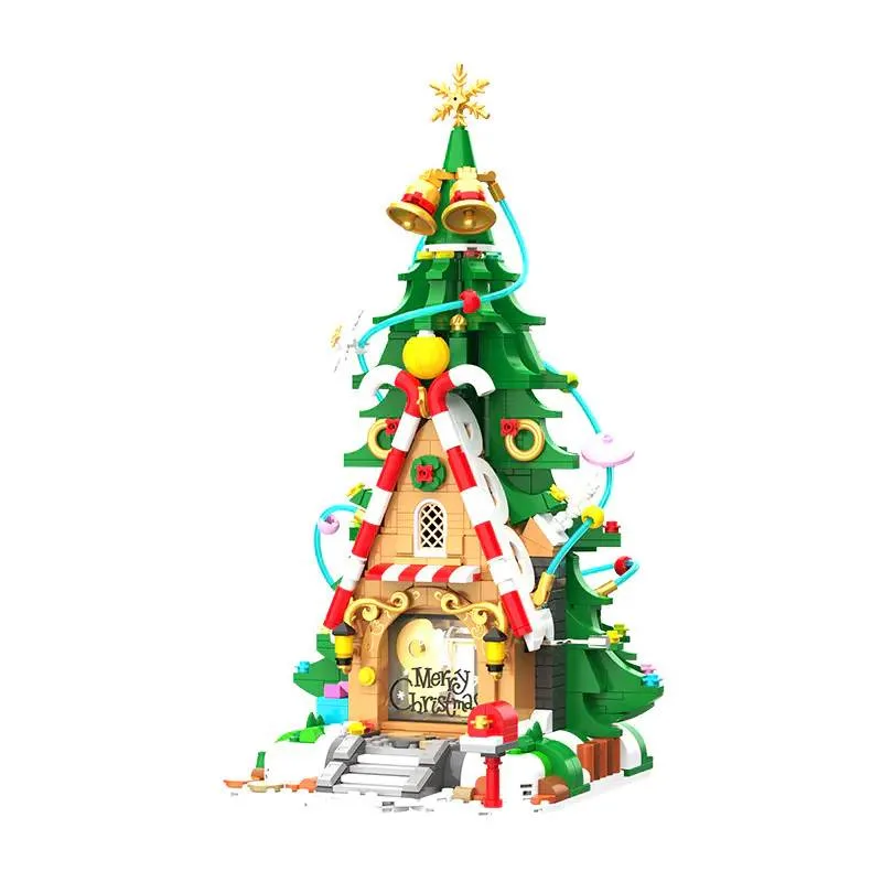 Jaki Boîte à musique rotative à la main de la cabane dans l'arbre des elfes de Noël (JAK-JK5128) - prix | Brick Broker