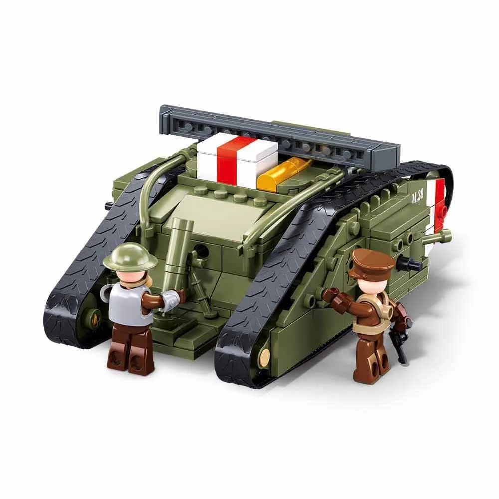 Sluban Char d'assaut de l'armée de la Seconde Guerre mondiale - Mark Vs (SLB-M38-B1296) - prix | Brick Broker