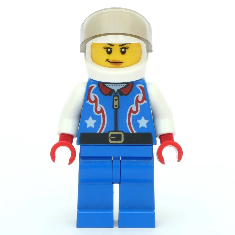Driver - Blue Torso, Blue Legs, White Helmet — minifigurine LEGO | Brick Broker