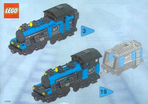 LEGO 3741 Grande Locomotive (unité de base sans éléments de garniture colorés) - prix | Brick Broker
