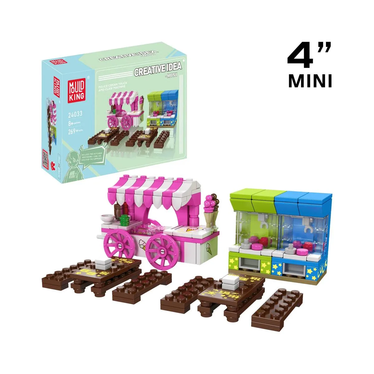 Mould King Camion de glaces et machine à griffes (MOU-24033) - prix | Brick Broker
