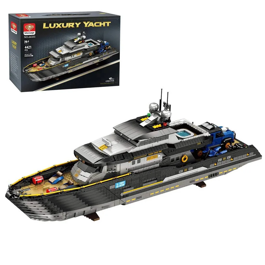 LesDiy Yacht d'explorateur - Échelle figurines - Intérieur complet (LESDIY-3651593) - prix | Brick Broker