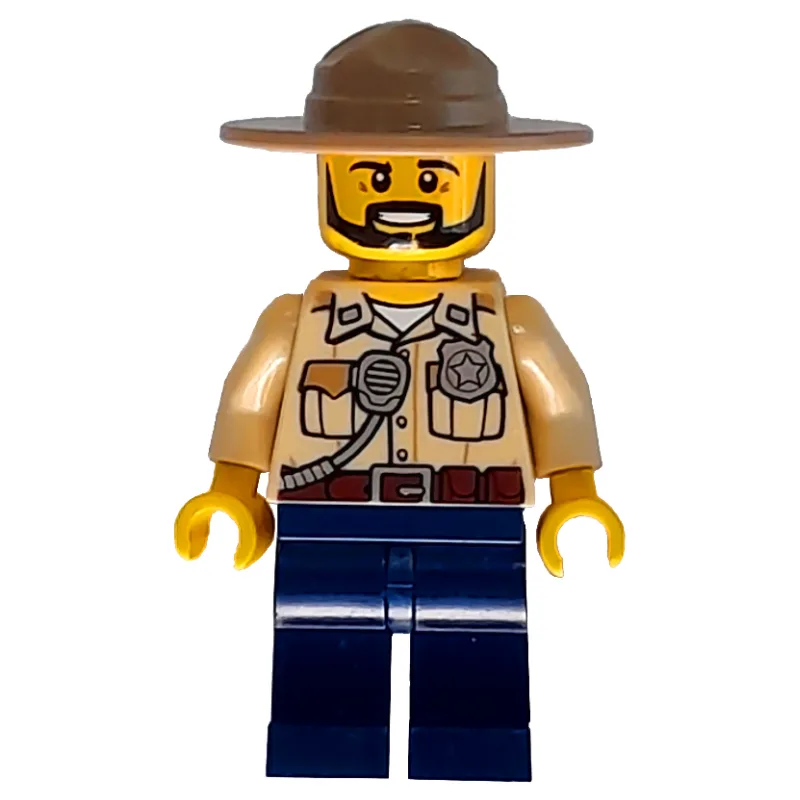 Swamp Police / Ranger, Tan Shirt with Badge a… — minifigurine LEGO | Brick Broker