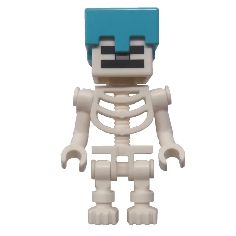 Skeleton, Square Skull, Medium Azure Helmet (… — minifigurine LEGO | Brick Broker