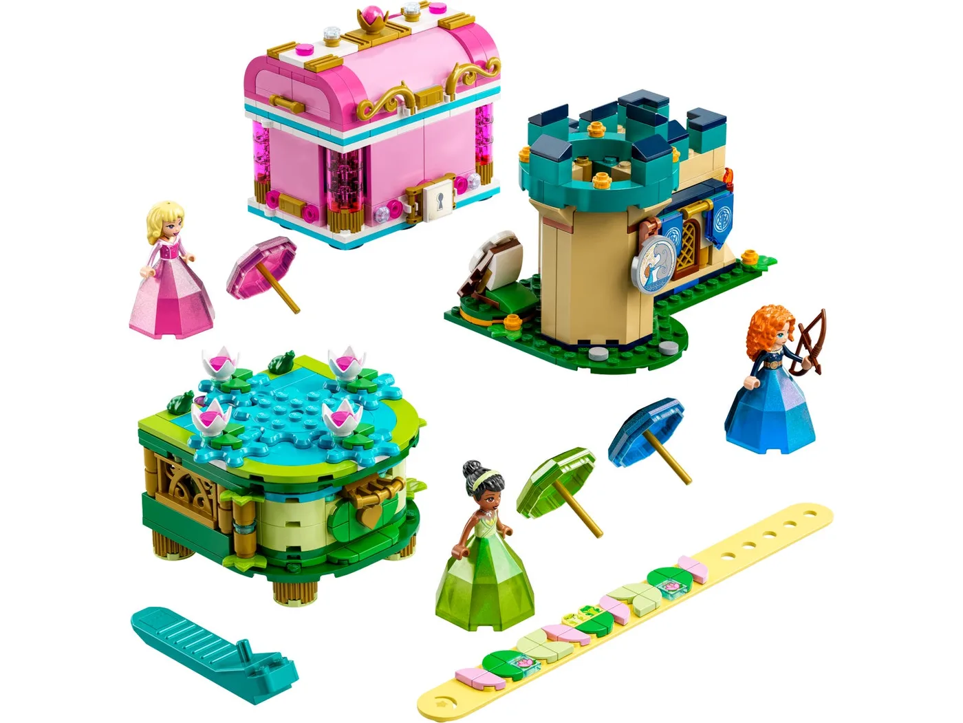 LEGO 43203 Les créations enchantées d'Aurora, Merida et Tiana - prix | Brick Broker