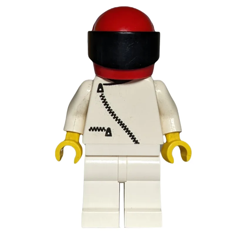 Racer, White Jacket with Zipper, White Legs,… — minifigurine LEGO | Brick Broker