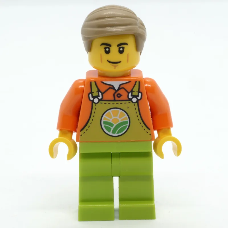 Farmer, Lime Overalls, Dark Tan Hair — dans quels sets LEGO ? (fig-012805) | Brick Broker