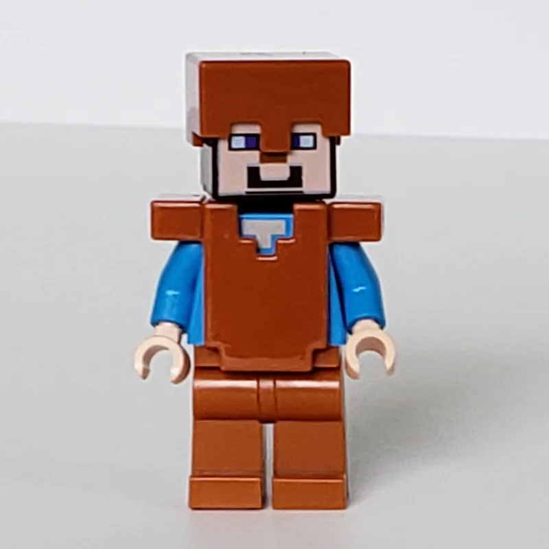 Steve in Dark Orange Helmet and Armor — dans quels sets LEGO ? (fig-006507) | Brick Broker