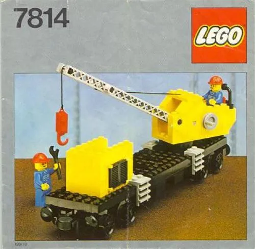 7814 Le nom 'Crane Wagon with Small Container' ne correspond pas à un nom officiel de set LEGO. Il s'agit d'une description de composants souvent trouvés dans les sets de trains cargo (ex: 7939, 60052). - prix | Brick Broker