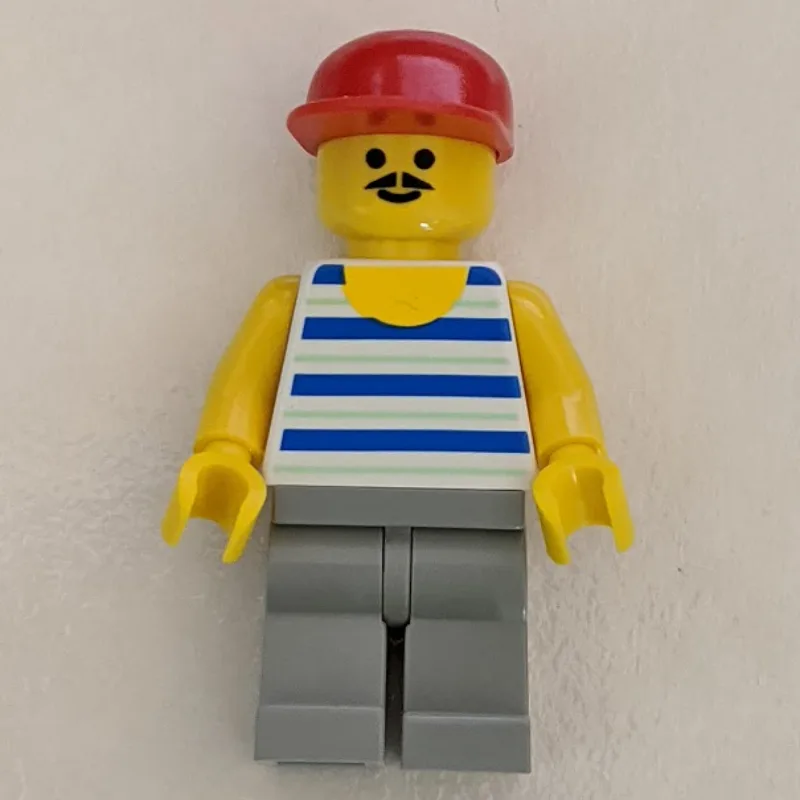 Man, Blue and White Striped Tank Top, Red Cap… — minifigurine LEGO | Brick Broker