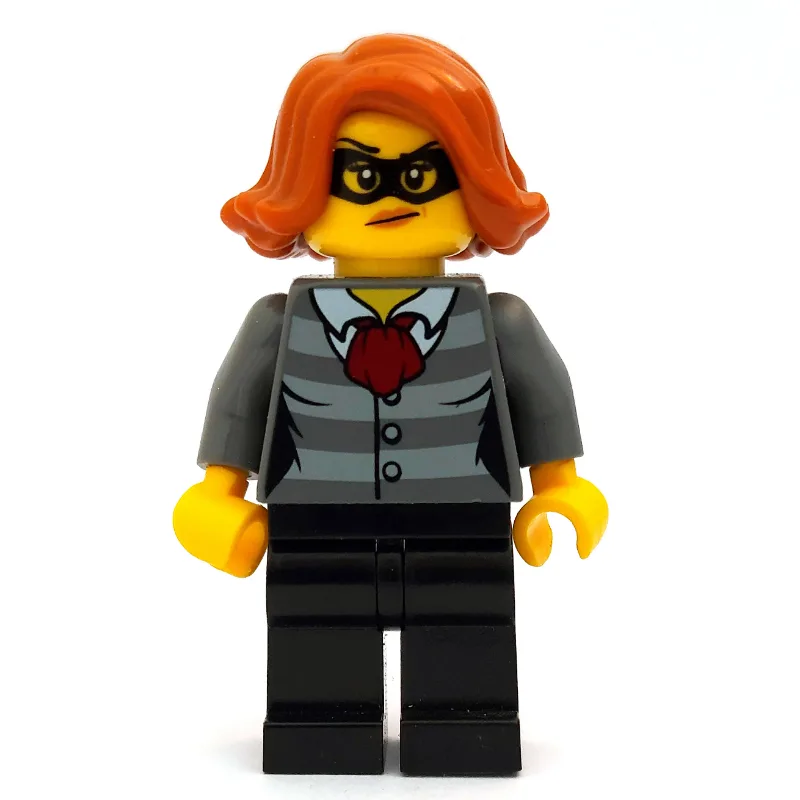 Criminal, Woman, Prison Shirt with Dark Red S… — minifigurine LEGO | Brick Broker