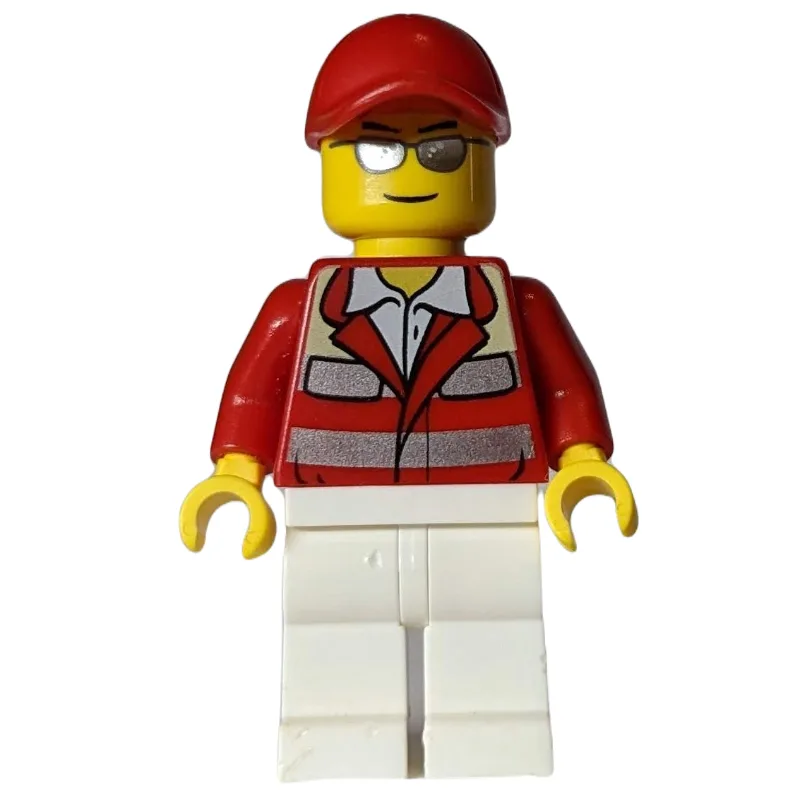 Paramedic, Red Jacket, White Legs, Red Cap, S… — minifigurine LEGO | Brick Broker