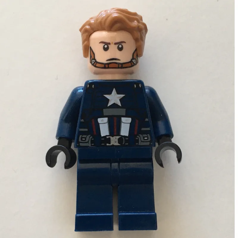 Captain America in Dark Blue Outfit with Blac… — minifigurine LEGO | Brick Broker