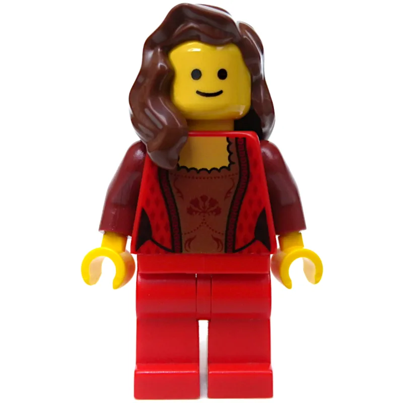 Red Torso, Red Legs, Reddish Brown Hair — minifigurine LEGO | Brick Broker