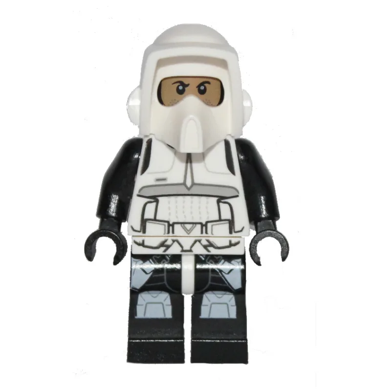 Scout Trooper, Printed Black Head, Black Legs — minifigurine LEGO | Brick Broker