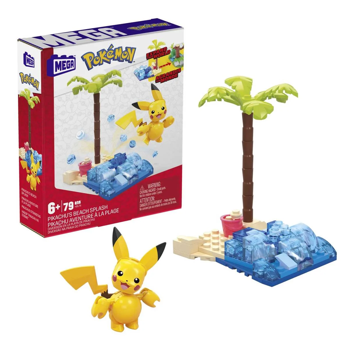 Mattel MEGA Pokémon™ Journée à la plage de Pikachu (HDL76) - prix | Brick Broker