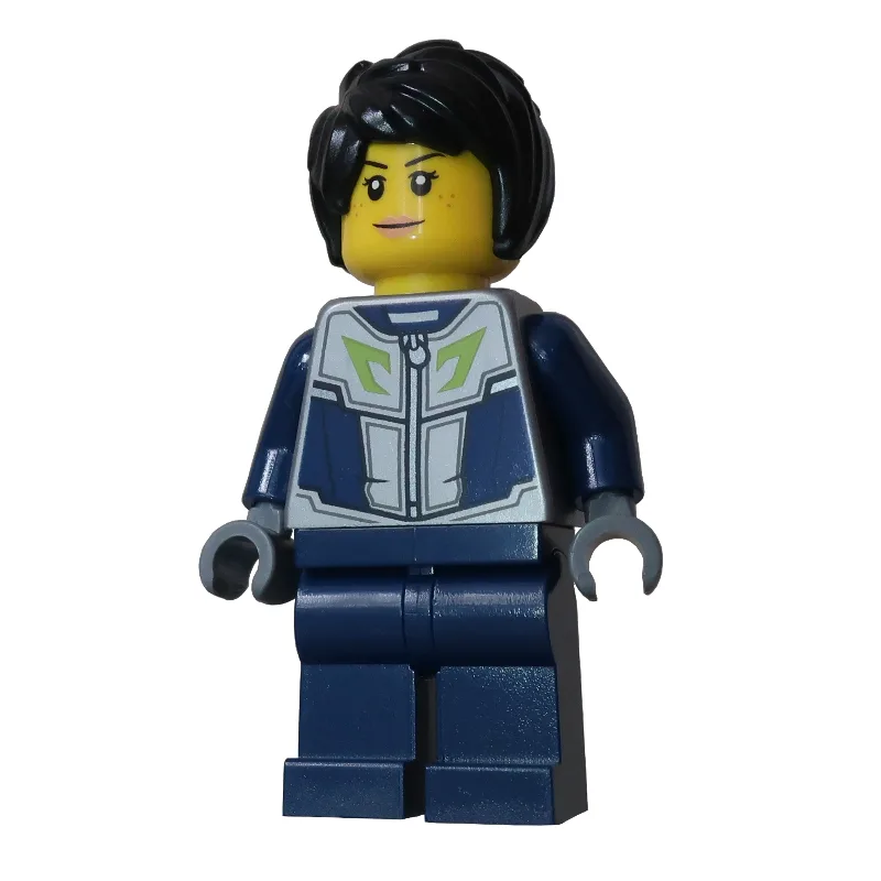 Woman, Dark Blue and Dark Bluish Gray Wetsuit — minifigurine LEGO | Brick Broker