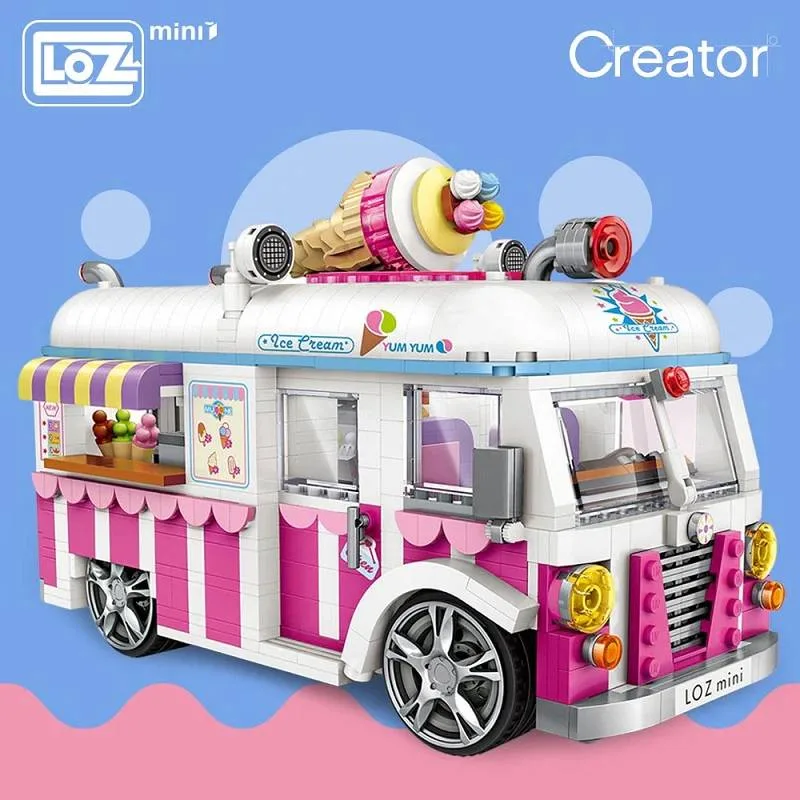 LOZ Camion de glaces Voiture rose (LOZ-1112) - prix | Brick Broker
