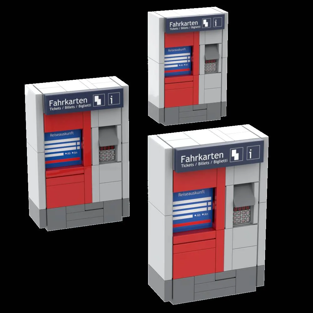 MunichBricks Distributeur de tickets DB, lot de trois avec impressions (MBE-DBA-CL240) - prix | Brick Broker