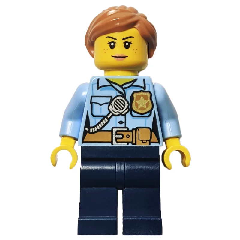 Policewoman, Bright Light Blue Shirt, Dark Bl… — minifigurine LEGO | Brick Broker